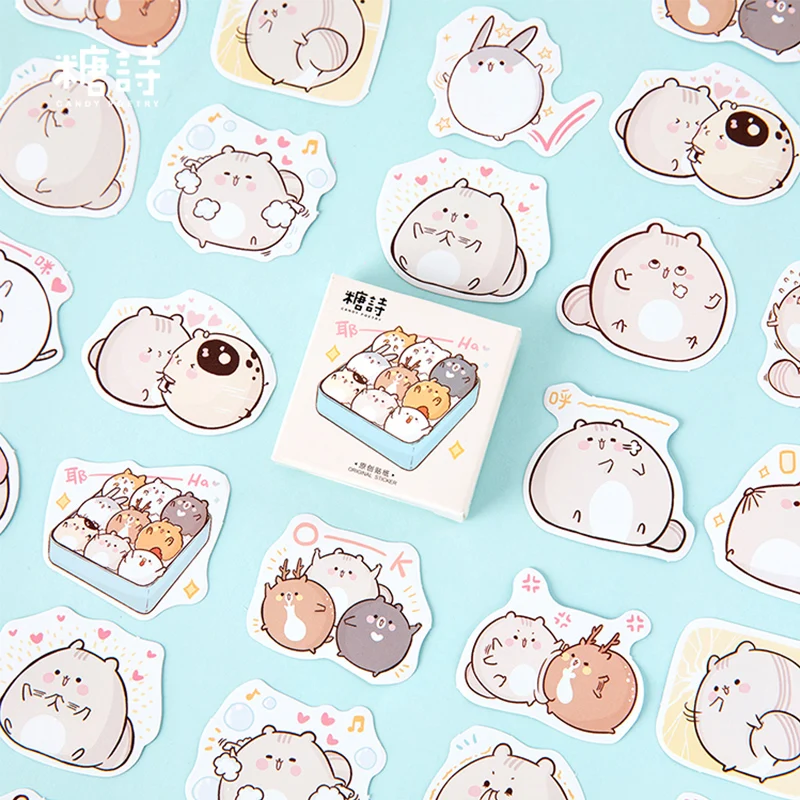45 шт./кор. рисунками зверей из мультфильмов бумаги декоративные наклейки дневник