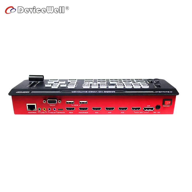 Новый видеопереключатель DeviceWell HDS7105P 5-канальный 4 * HDMI-совместимый 1 DP