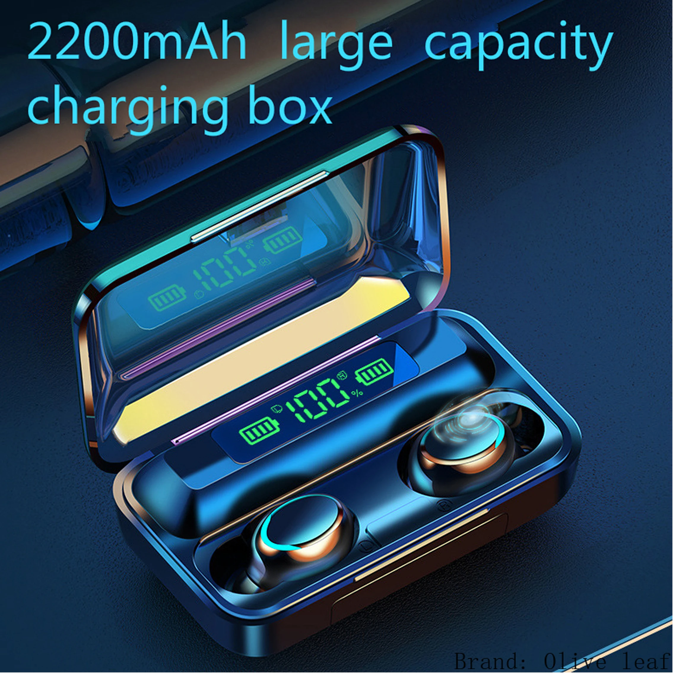 

Bluetooth 5.0 Earphones 2200mAh Charging Box Wireless Headphone 9D Stereo Sports Waterproof Earbuds Headsets With Microphone