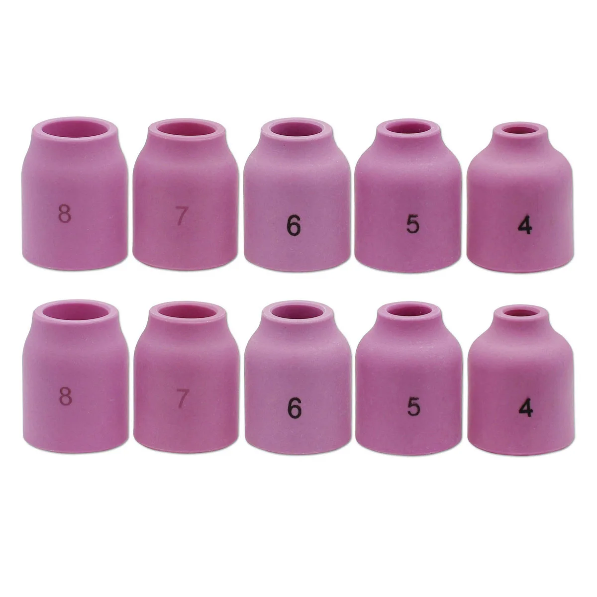 10 шт. TIG газовой линзы Керамика чашки 53N58 53N59 53N60 53N61 53N61S #4 #5 #6 #7 #8 для сварочный