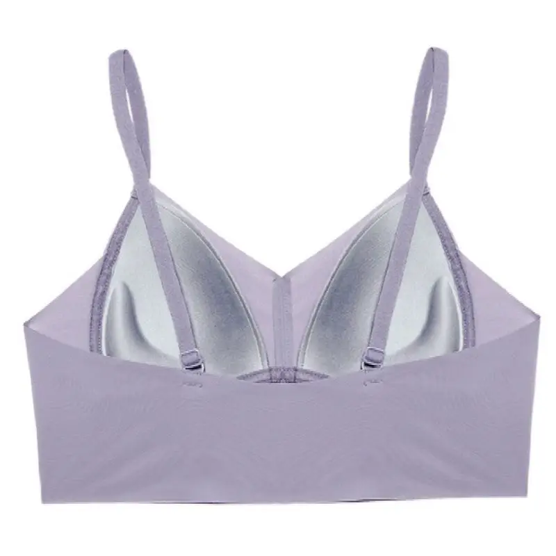 

FITWEE Seamless Wireless Bras Solid Color Padded Crop Top For Women One Piece Comfort Tube Tops Thin Sexy Female Underwear