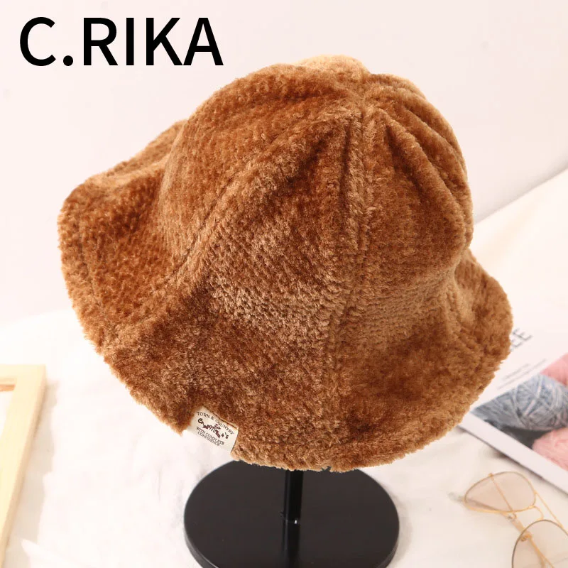 2019 корейская зимняя Панамка для женщин Новая Толстая плюс бархат Боб Дамы