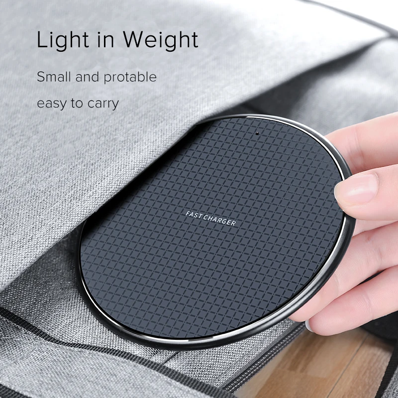 Wireless Charger for iPhone 11 pro XS Max X 8 Plus 10W Qi Fast Charging Pad Samsung Galaxy S10 S9 Note 9 | Мобильные телефоны и