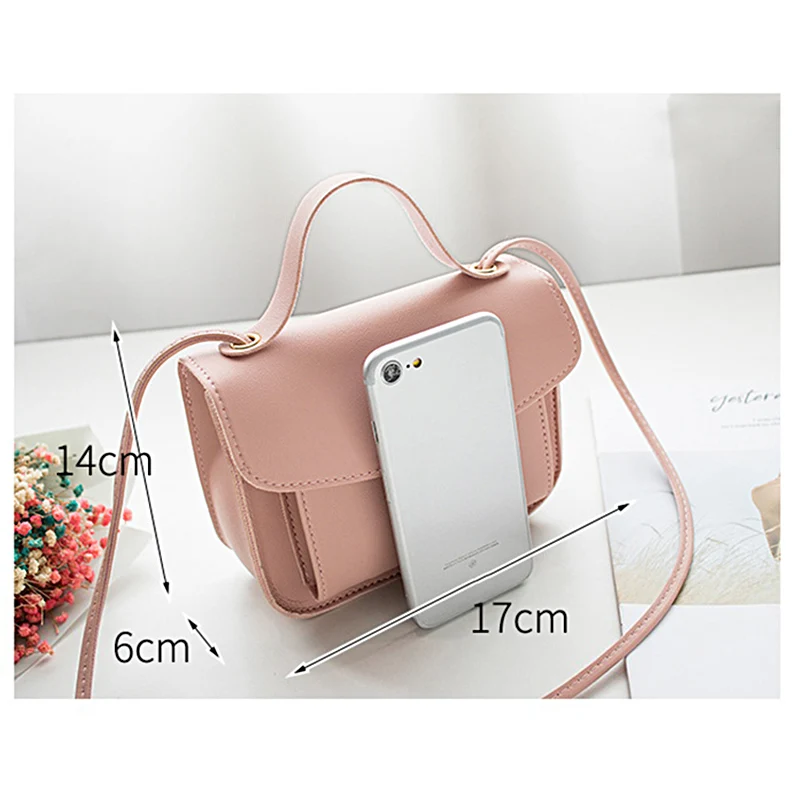 Модная простая женская сумка через плечо качественная искусственная мини на с