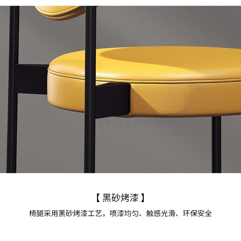 Обеденный стул домашний ресторан спинка стула кафе для отдыха молочный чайный