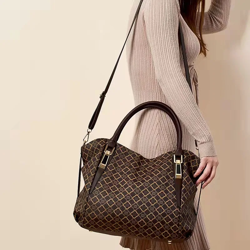 

Women's bags 2021 new ladies one-shoulder messenger bag large capacity soft leather tote bag