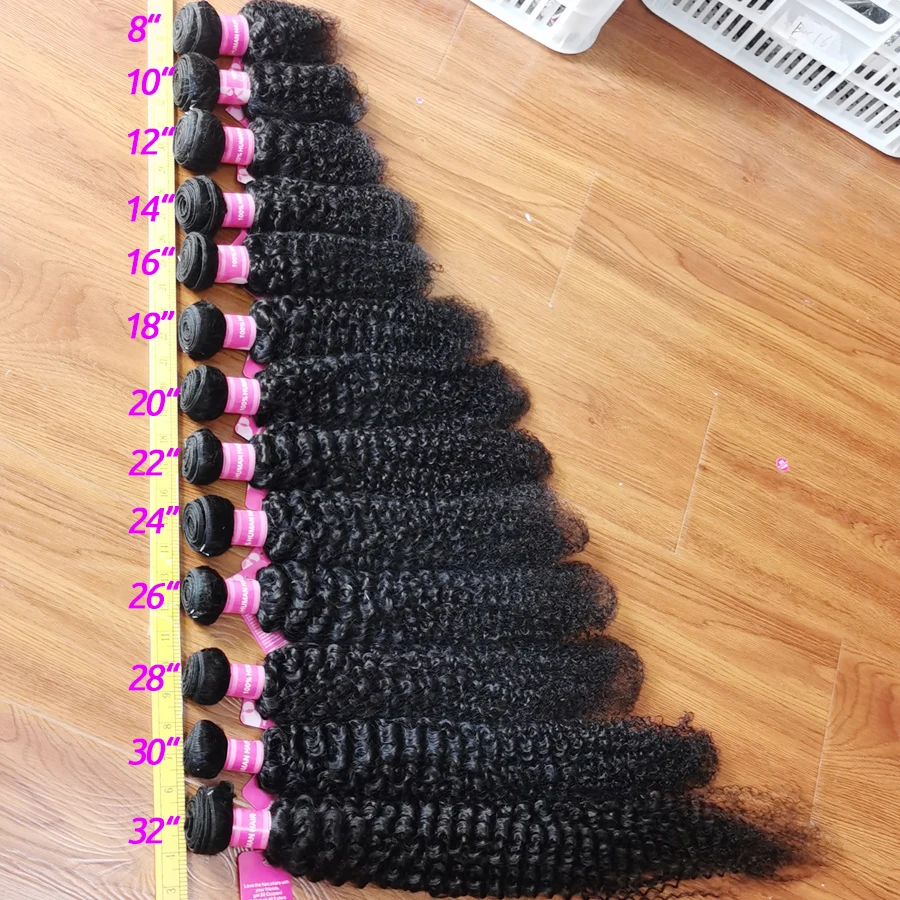 Бразильские кудрявые вьющиеся волосы 3 4 пряди/партия 100% человеческие Джерри