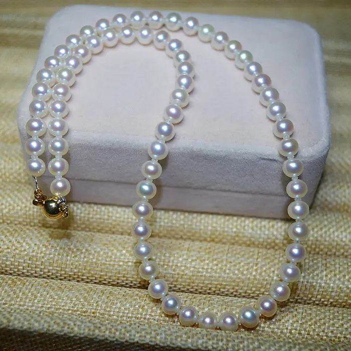 Prezzo Splendida Collana Di Perle Bianche Rotonde D'acqua Dolce 11-12mm 18