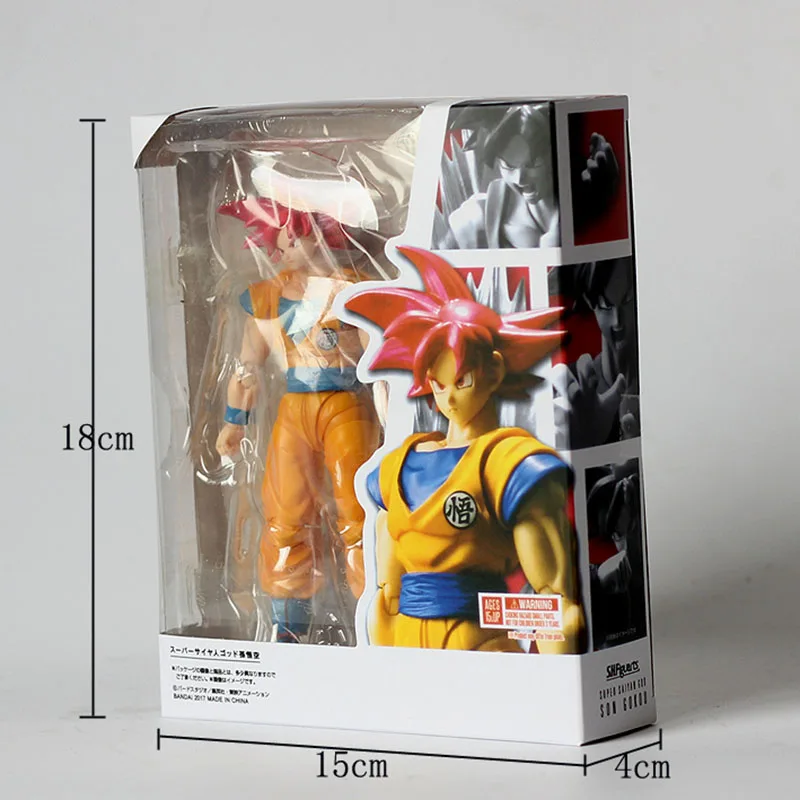 Dragon Ball accessori SHF soldato Super Saiyan God modelli Super Red Goku serie Mfg telecomando Anime Dragon Ball giocattoli regalo