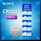 5 шт. SONY оригинальный cr2025 аккумуляторы таблеточного типа cr 2025 ECR2025 DL2025 LM2025 3V литиевая Батарея для часы с калькулятором