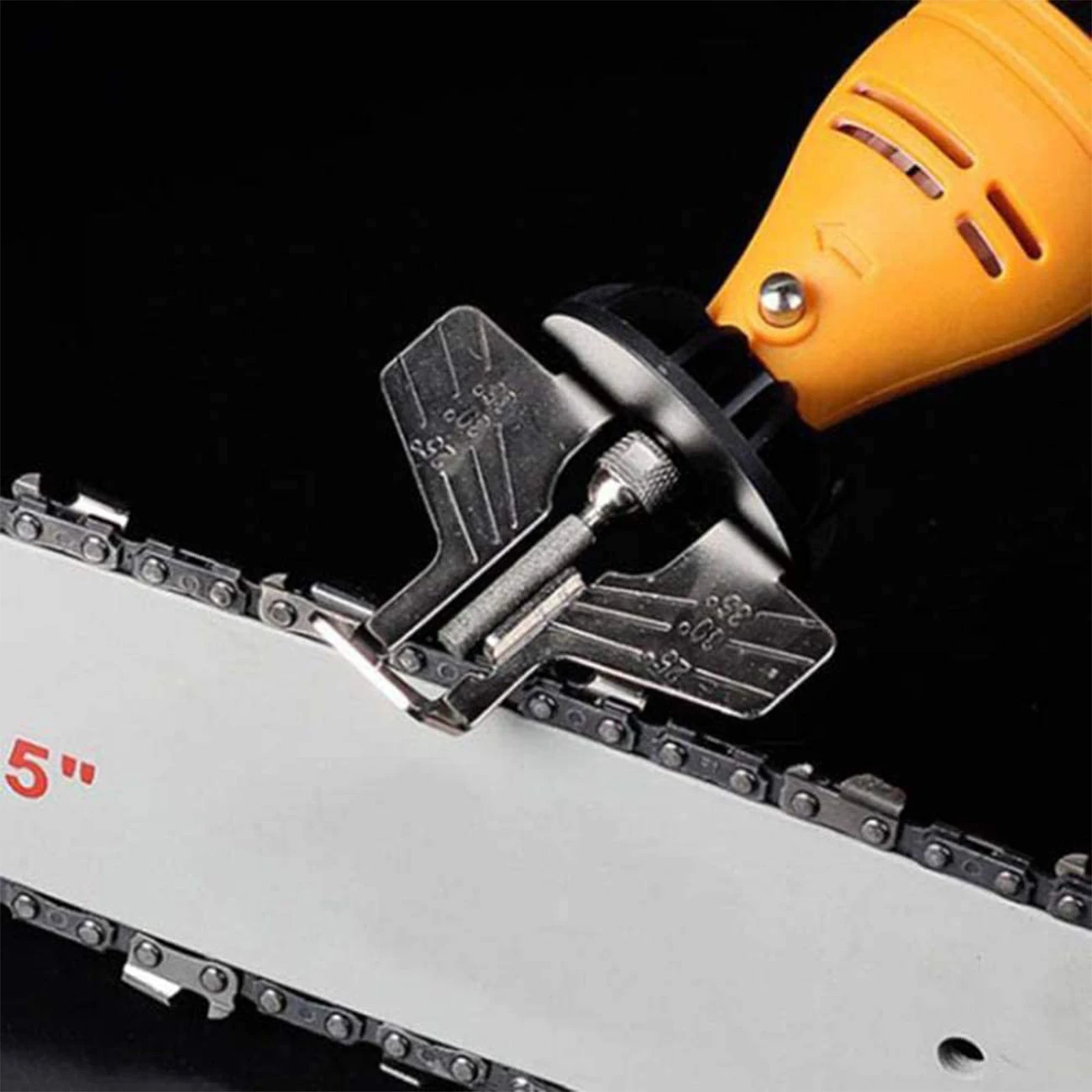 

Chain Saw Sharpening Attachment Sharpener Guide Drill Adapter Head Chainsaw Sharpening Attachment Rotary Tool Accessory Kit