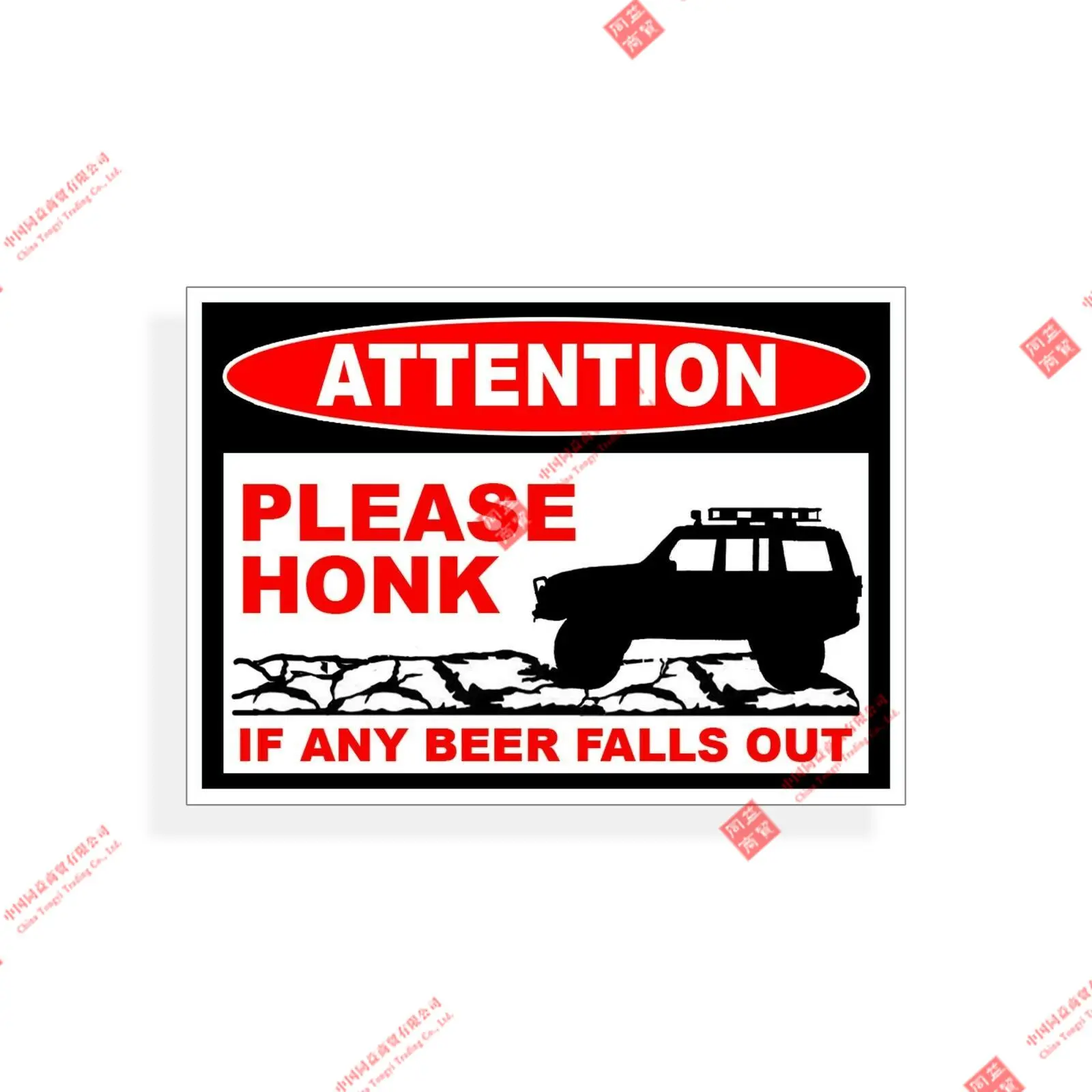 

Funny Cherokee Beer Fall Out Sticker Honk Warning Cup Vinyl Motorcycle Decal 4x4 Graphic Motorcycle Laptop Waterproof Stickers