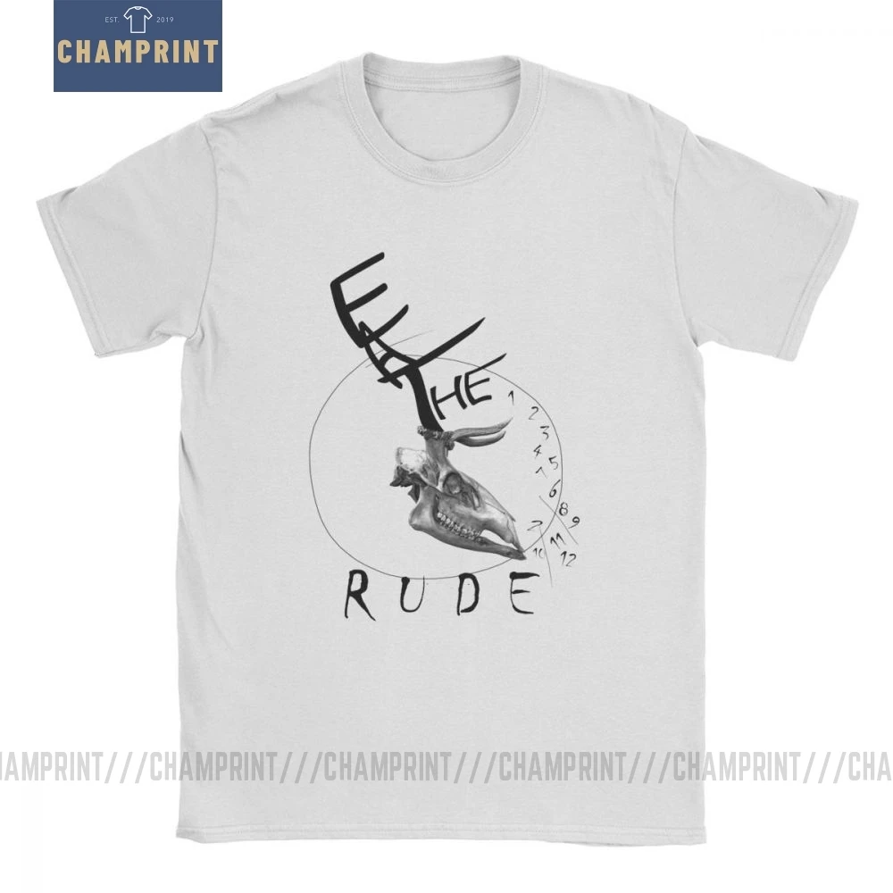 Есть грубые часы Ганнибал футболки Для мужчин натуральный хлопок юмор футболка с