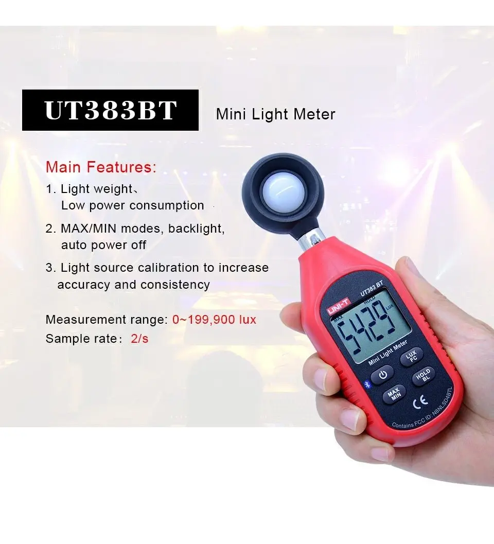 UT333BT цифровой измеритель влажности UT363BT мини Анемометр UT383BT осветитель UT353BT цифровой измеритель звука/Подключение Bluetooth