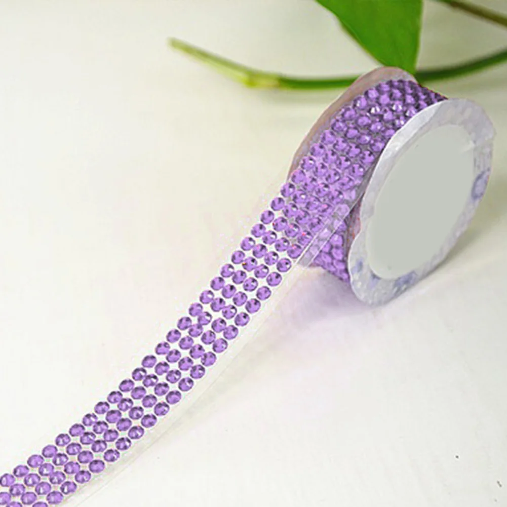 Хрустальные акриловые самоклеящиеся стразы стикер лента для рукоделия