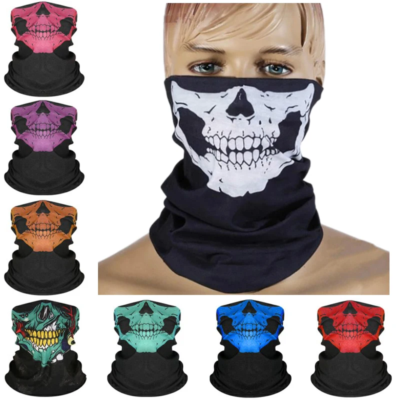 Мотоциклетная маска для лица Череп Призрак лицо шапка с защитой от ветра модная