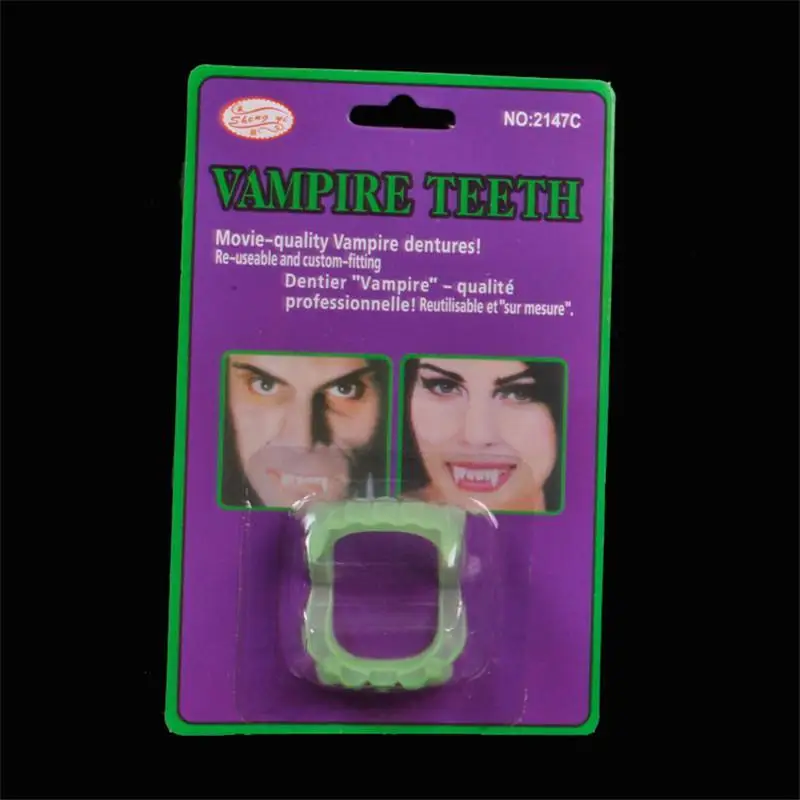 Новый светится в темноте Зубы вампира на Хэллоуин Монстр оборотень зомби клыки
