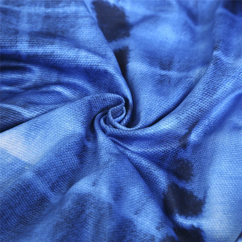 

Adogirl 2021 New Blue High Waist Spaghetti Straps Maxi Dress Fashion Print Strapless Loose Casual Flare Beach Vocation Robe