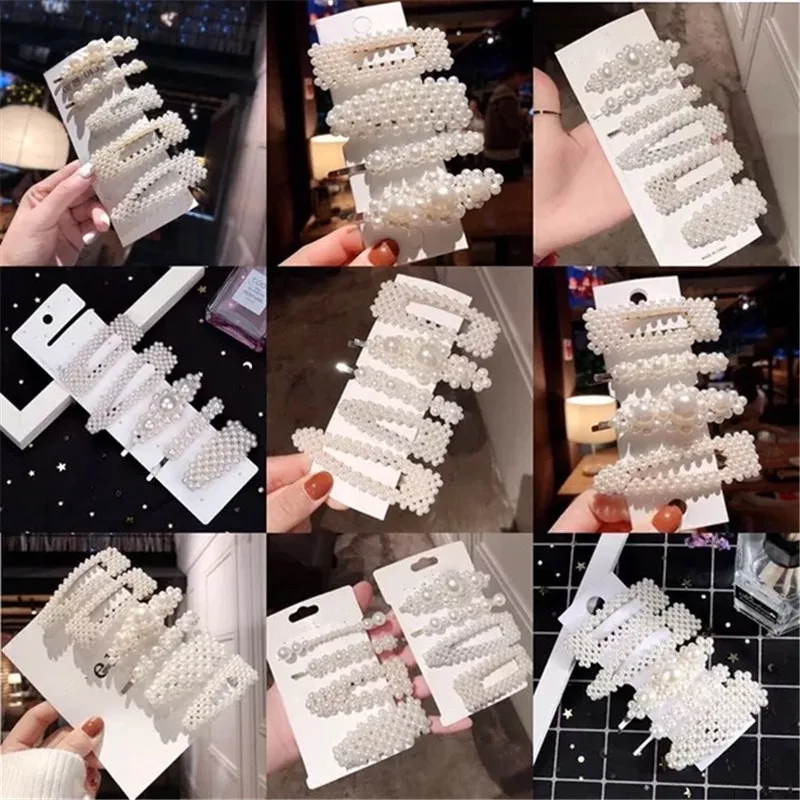 Заколки для волос с искусственным жемчугом заколки милые аксессуары модные