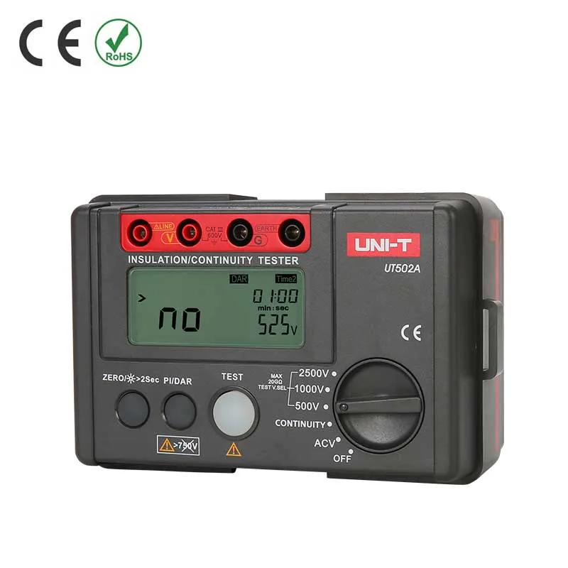 Цифровой тестер сопротивления изоляции UNI T UT502A Megohmmeter высоковольтметр