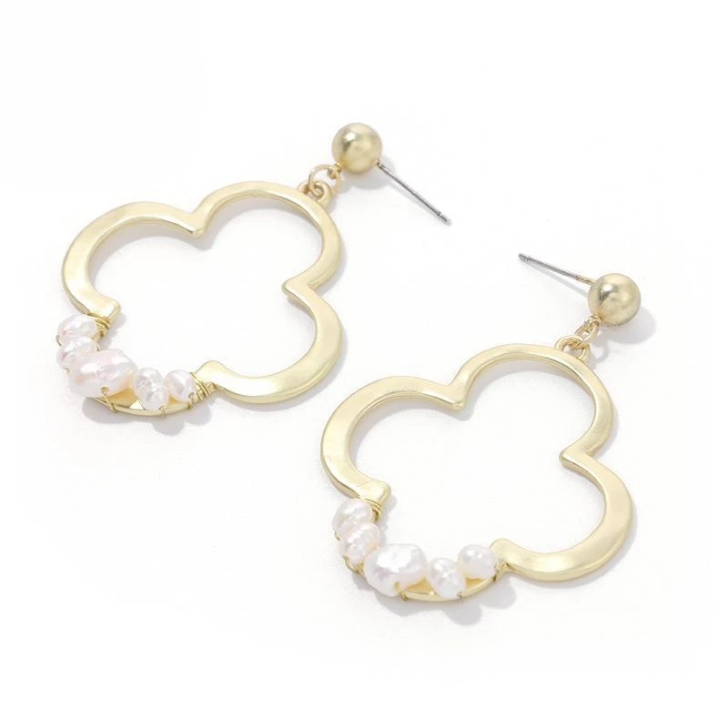 

ELEGANCE11 Flower Dangle Earrings for Women Party Jewelry Gold Earrings Luxury Flower Pendant Earrings Christmas Gift