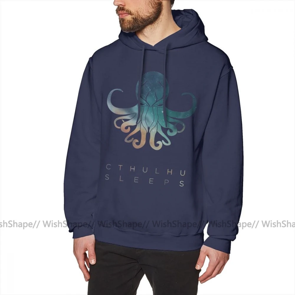 Deadmau5 Толстовка Deadmau5 Cthulhu Sleeps толстовки Мужской Хлопковый пуловер с капюшоном осень фиолетовый XL длинные стильные толстовки - Цвет: Navy Blue
