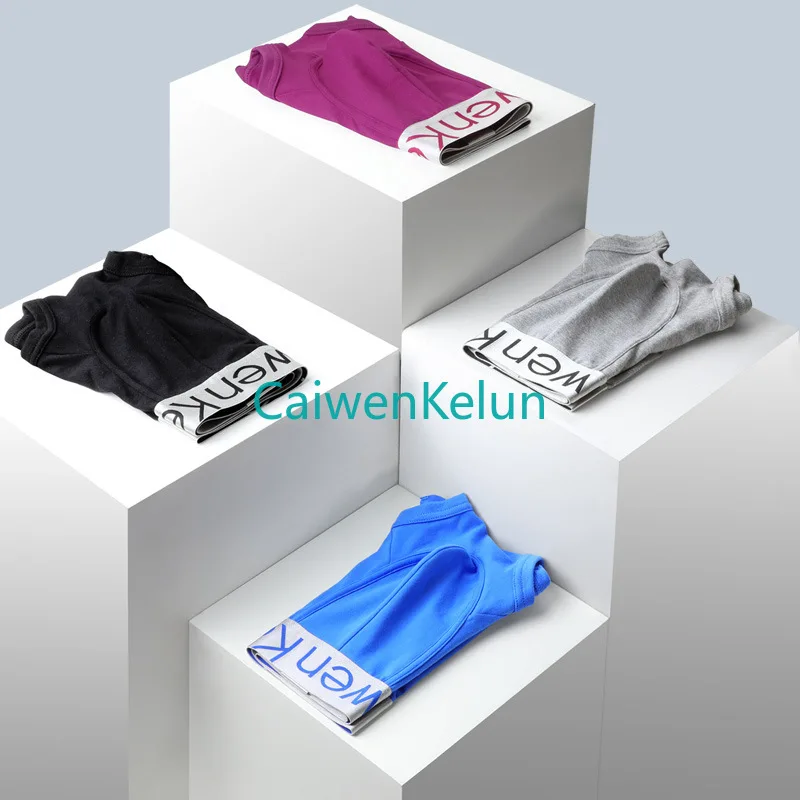 Gift Box Pure Cotton Breathable Summer Sports Boxer Shorts 4 Piece Set Men's Underpants Breathable Loose Boxer Shorts