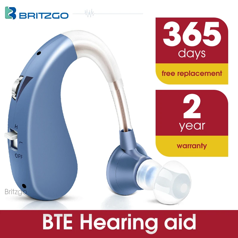 

Britzgo Hearing Aid,Mini Digital Wireless Stealth USB Rechargeable Sound Amplifier,For People With Moderate Hearing Loss BHA1204