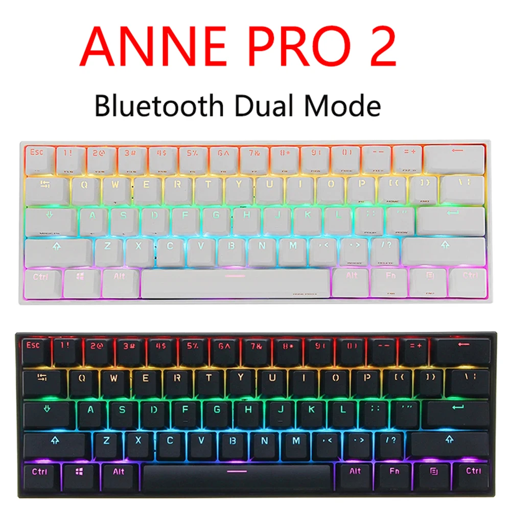 - Anne Pro2, 60%    Bluetooth Mx RGB, 61 ,  Gateron Cherry Kailh Box