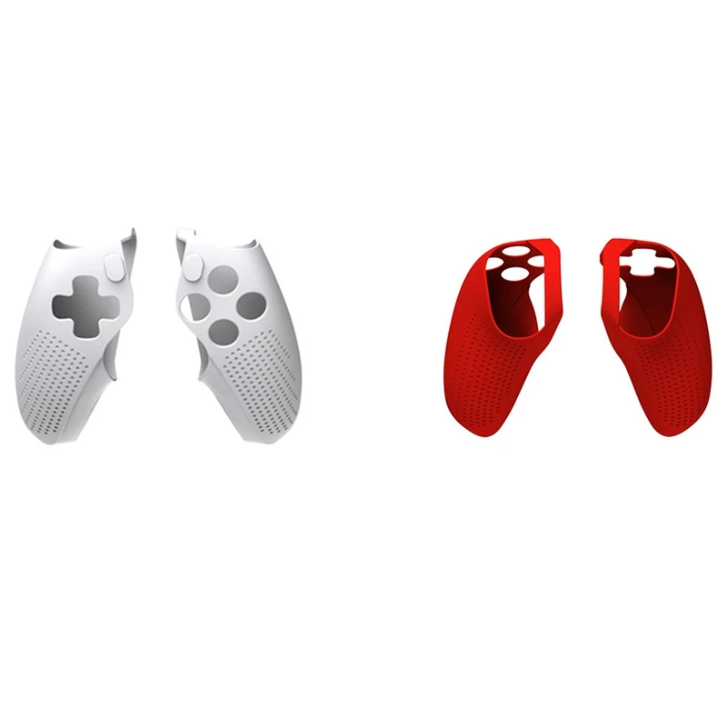 

DOBE FOMIS ELECTRONICS 2Pcs Silicone Split Case For PS5 Handle Protective Case For PS5 Game Handle Case Printed,White & Red