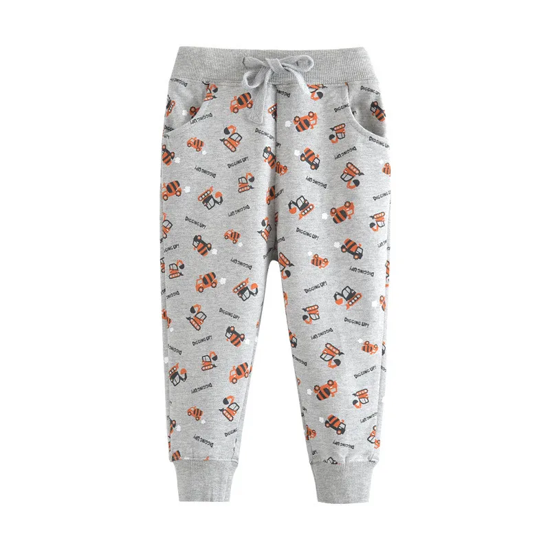 

Funnygame Baby Forklifts Cartoon Print Boys Sweatpants Fashion Cute Kids Trousers Autumn Spring Children Clothing