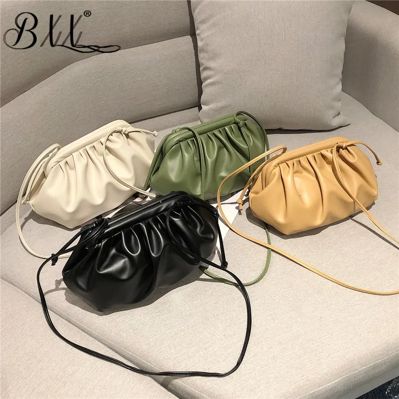 BXX Sac/ модные осенне-зимние роскошные женские сумки дизайнерские облака пакет сплошной цвет Джокер сумка через плечо ZE947