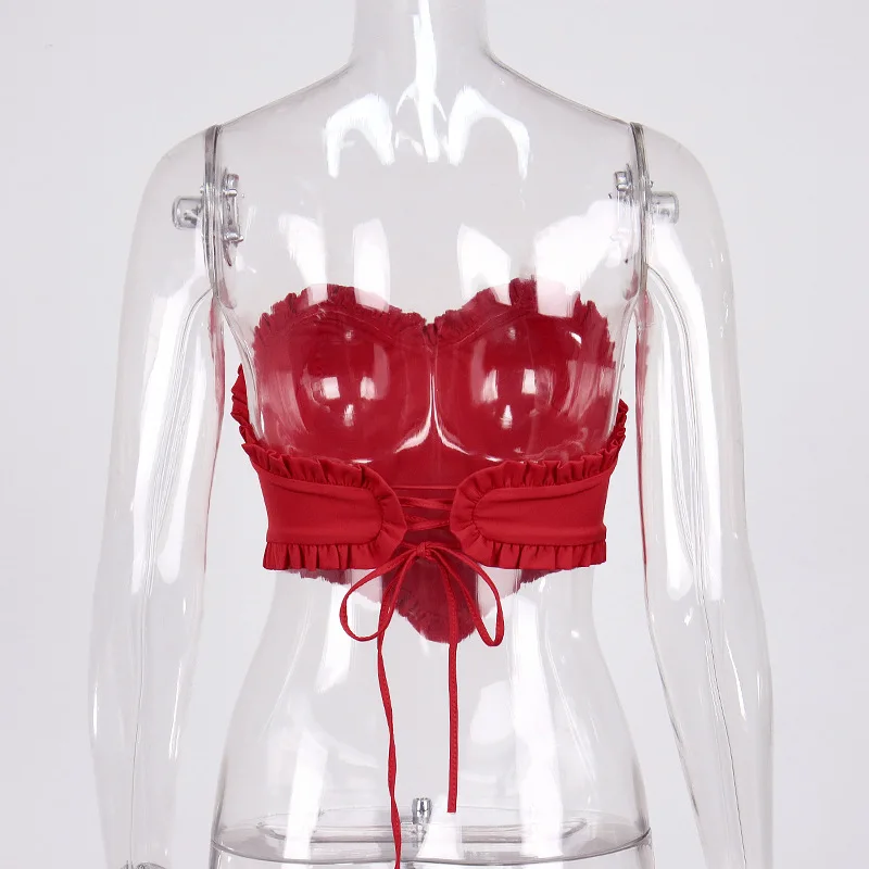 Модная красная летняя одежда jaevini 2021 Облегающая майка для женщин привлекательная