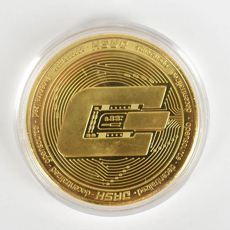 gold dash Дешевые Биткоин монета бит криптовалюты монета Биткоин пульсация Металл физическая монета с пластиковой оболочкой - Цвет: gold dash