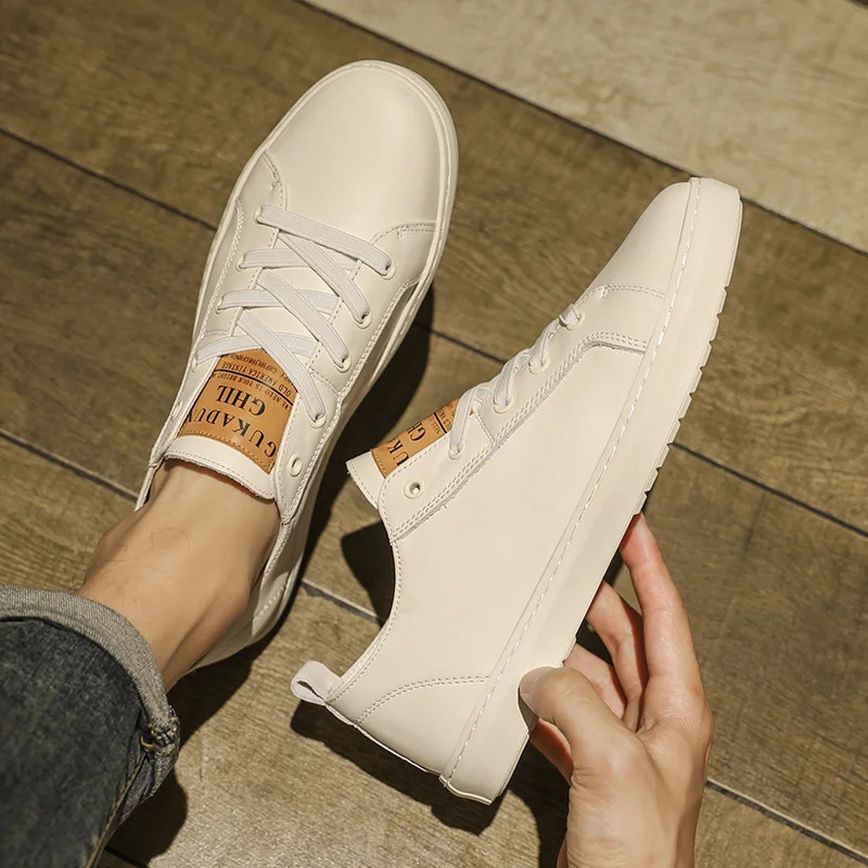 

Fashion all-match trend Men Casual All-match outdoor Comfortable Soft Shoes Breathable Flats Men's black white 38-44