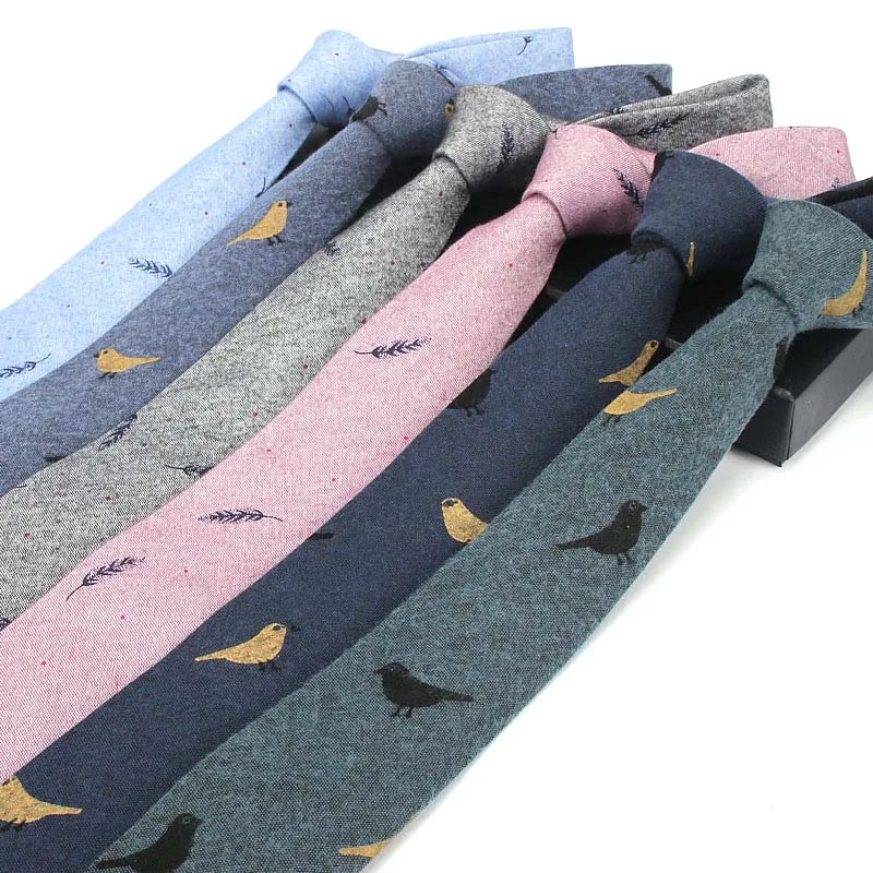 

Q 2020 Модные мужские галстуки 145 см, Женский хлопковый галстук с птичьими листьями, аксессуары для повседневной носки, галстук для свадебной в...