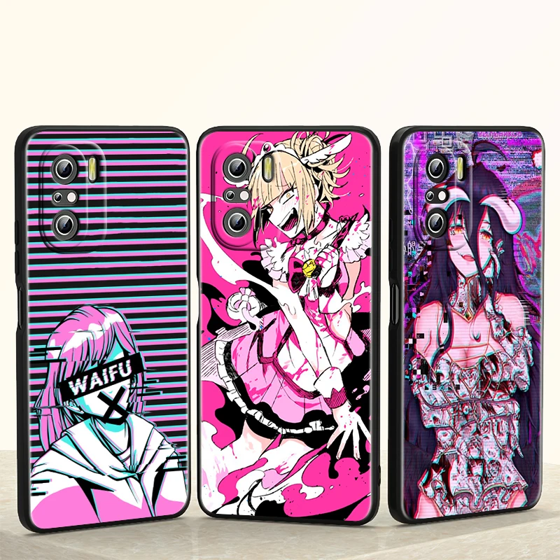 

Sad Anime Aesthetic Senpai For Redmi K40 30S 30T 30i 20 S2 GO Pro Ultra Gaming Redmi 10T Silicone Soft Black Phone Case
