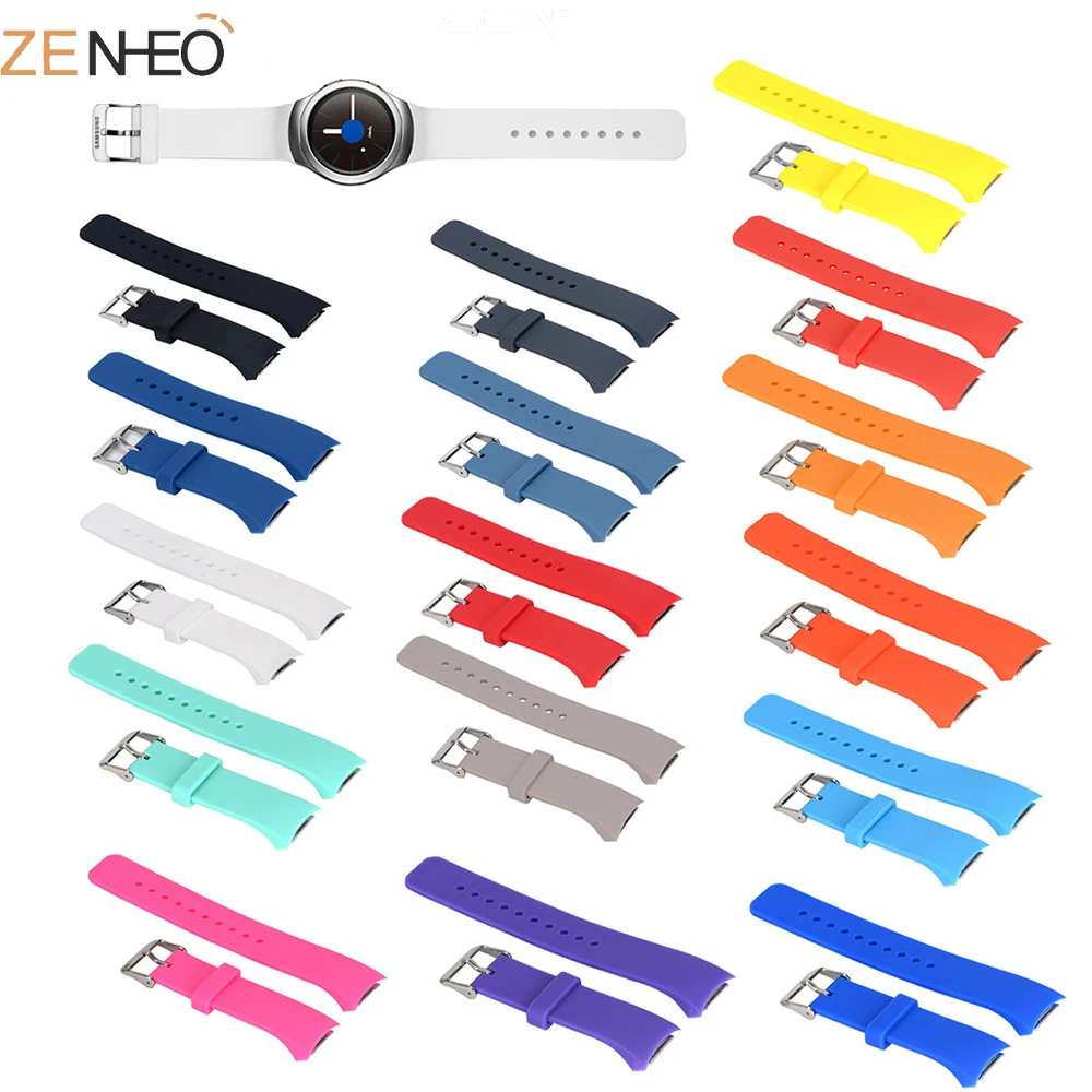 

Silicone Watchband for Samsung Gear S2 R720 watch solid color Replacement Bracelet Strap for Samsung Gear R720 Smart Watch Band