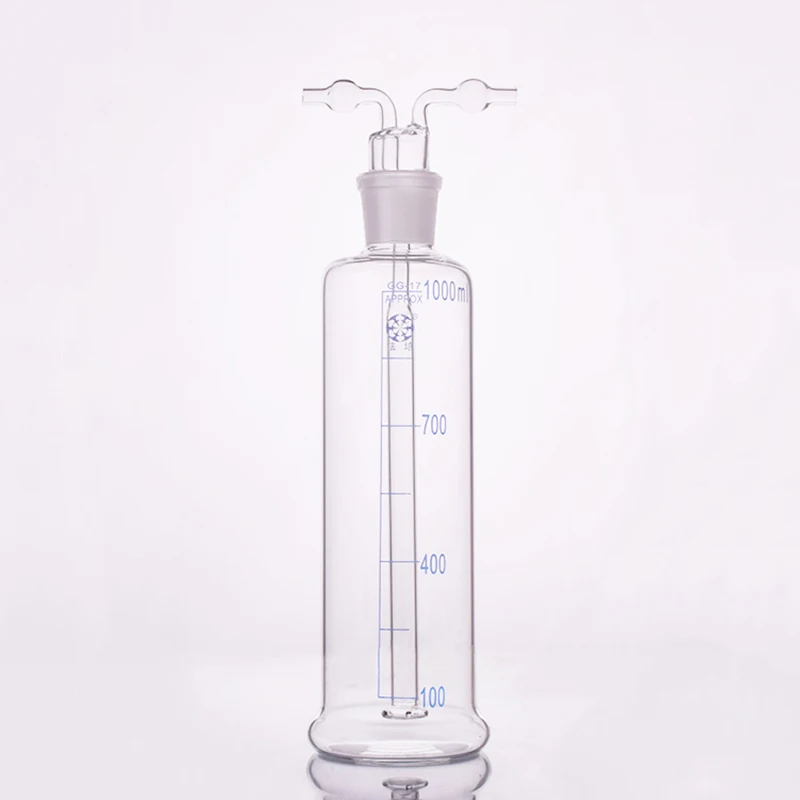 

FaPei Monteggia газовая бутылка для мытья, емкость 1000 мл, лабораторная стеклянная бутылка для мытья газа muencks, кальян
