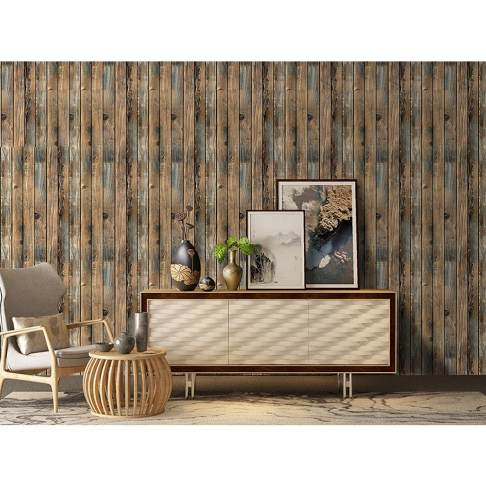 

Wood Wallpaper Self-Adhesive Removable Wood Peel and Stick Wallpaper