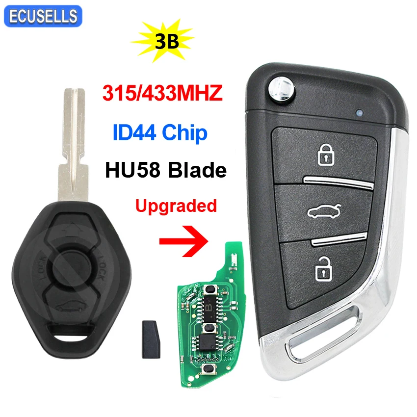 Обновленный Автомобильный ключ раскладушка с дистанционным управлением 315 МГц
