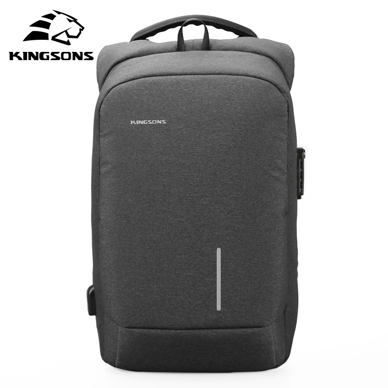 kingsons mens backpack fashion multifunction usb charging men 13 15 inch laptop backpacks anti theft bag for men free global shipping