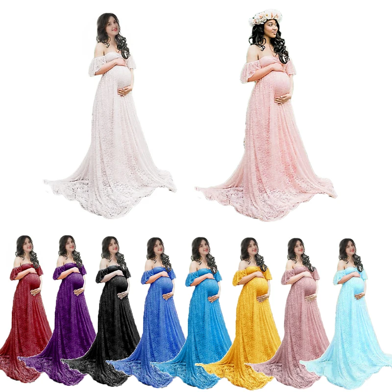 VOGUEON женское платье для беременных фотографии с открытыми плечами оборками без