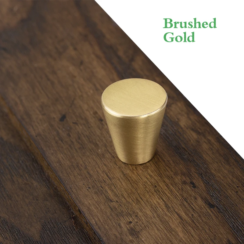 Современный стиль Круглая форма Сплошная цинкового сплава щетка никель медная матово-черная цвет Ручки шкафа для ящиков и выдвижных ящиков