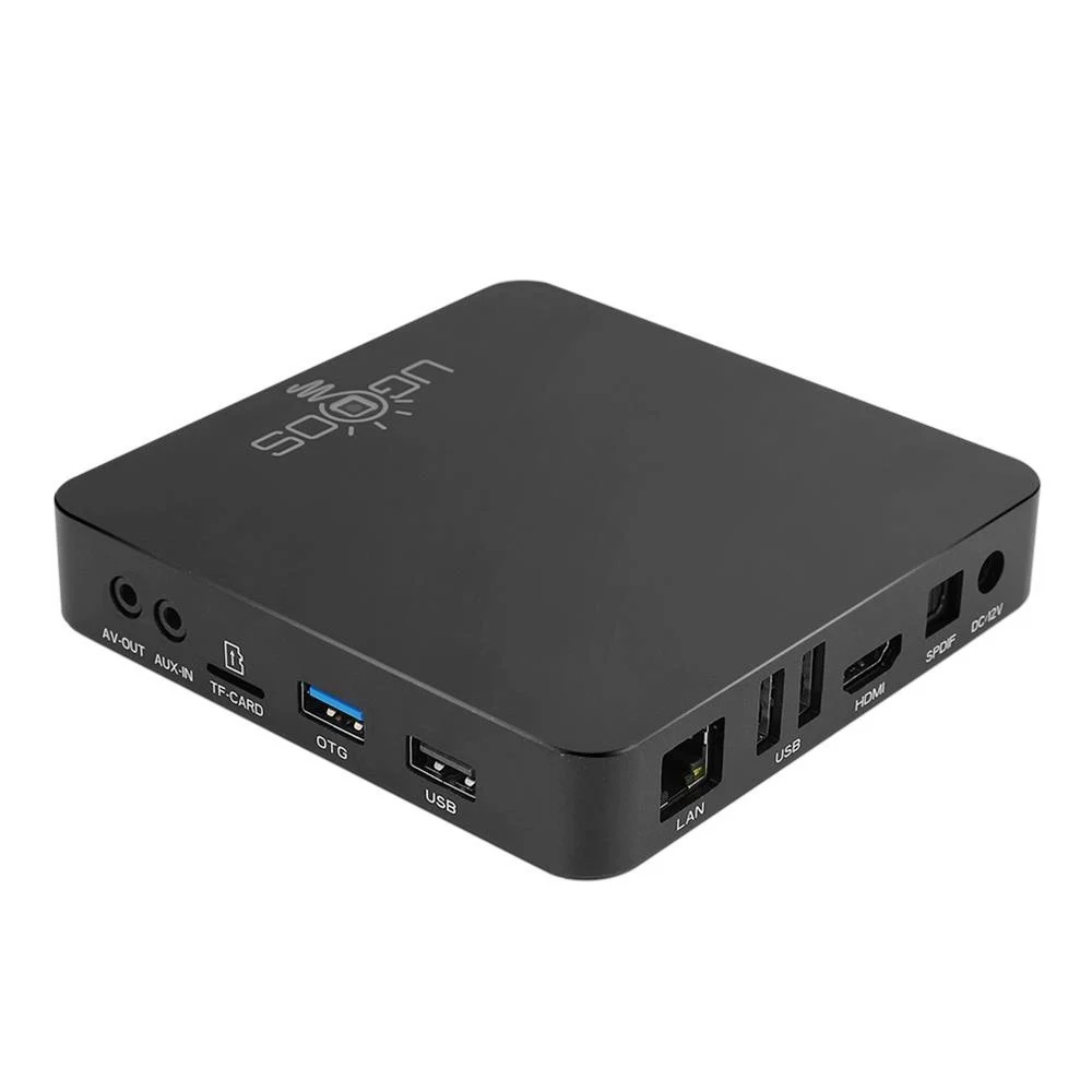 ТВ приставка UGOOS AM6 Pro DDR4 Amlogic S922X 4 Гб ОЗУ 32 ГБ Android 9 0 поддержка 4K 1000M двойной Wi