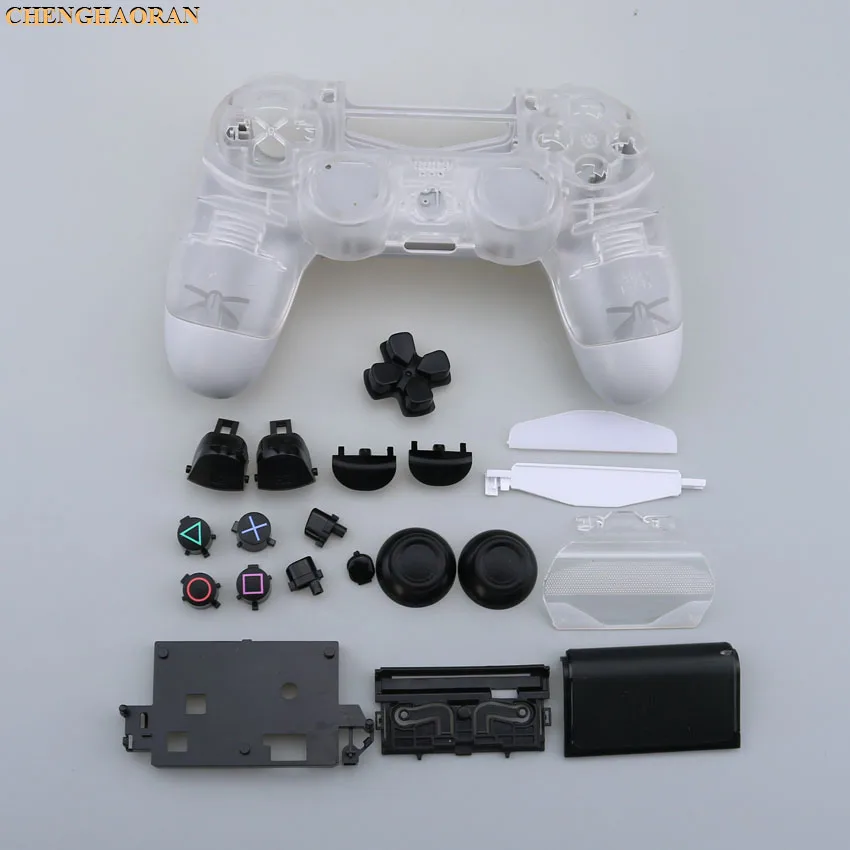 L 1SET Buttons kit Screwdriver Screws Plastic Matte Front Back Hard Upper Housing Shell Case for Sony PS4 Pro Controller JDS-040 - Цвет: L