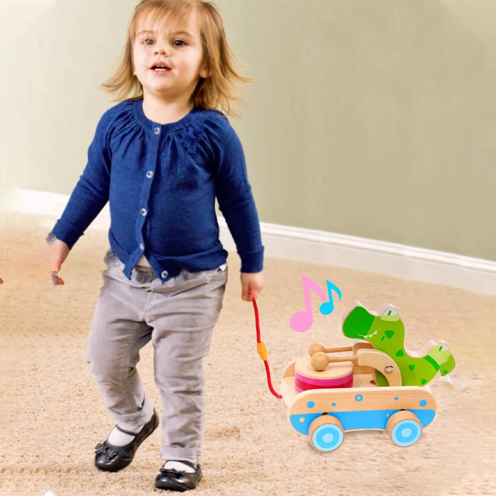 Детские животные Крокодил Drawstring маленькая игрушка потяните яркий цвет