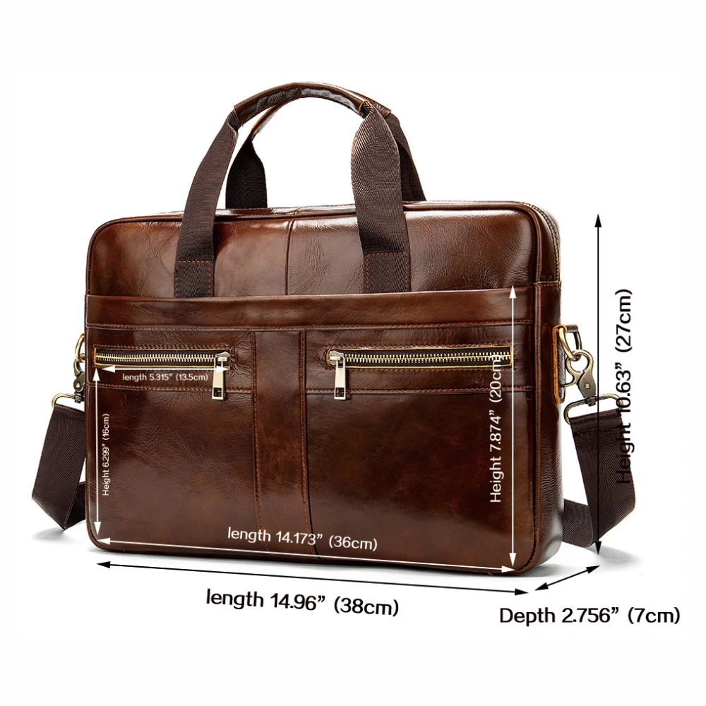 Модные деловые мужские портфели из натуральной кожи сумки через плечо кожаные