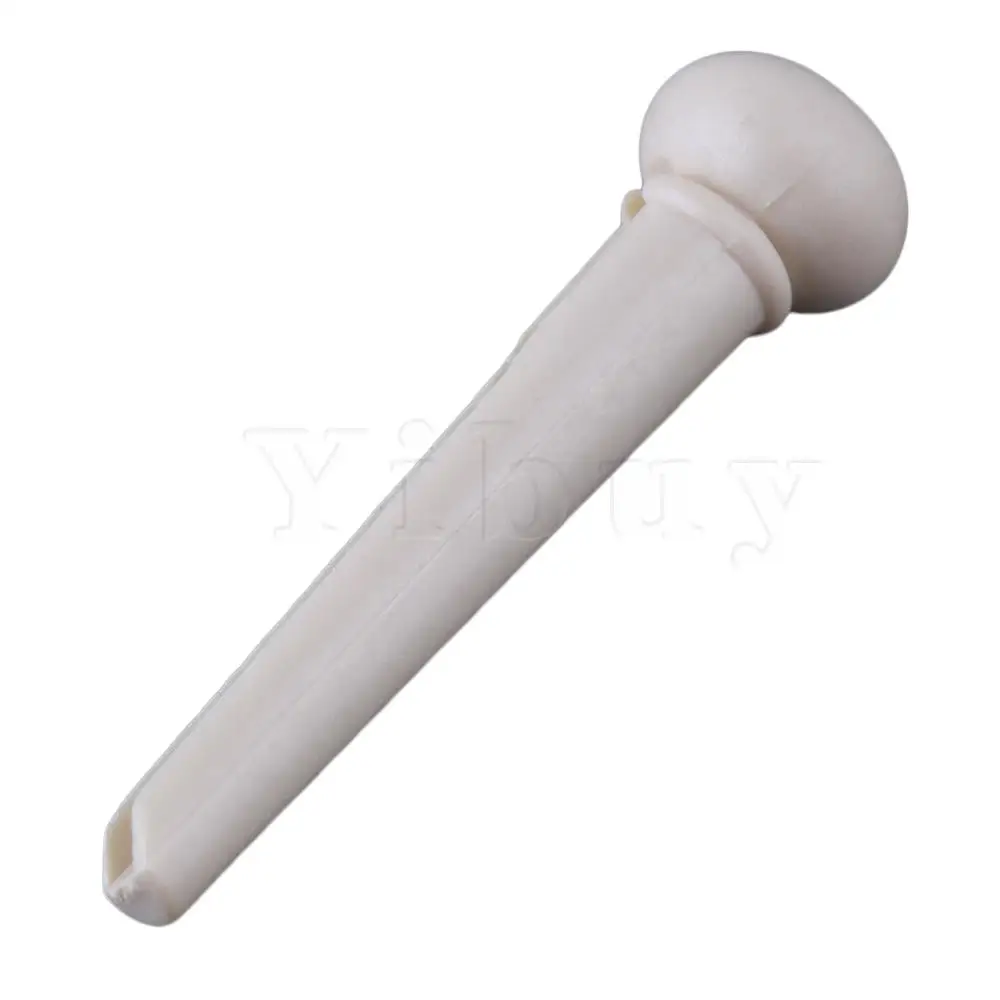 

Yibuy 6pcs Beige PPS Plastic Colorful Shell Dot Acoustic Guitar Bridge End Pins