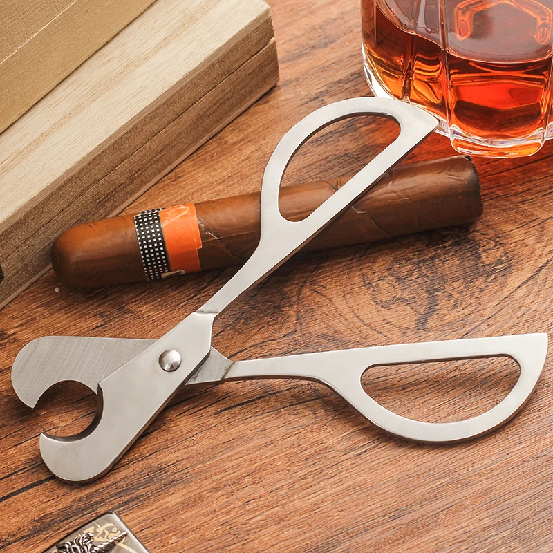 1pcs Cohiba Stainless Steel Knife Metal Cigar Cutter Scissors Easy to Cut Blade Smok Machine for Cutting 14cm | Дом и сад